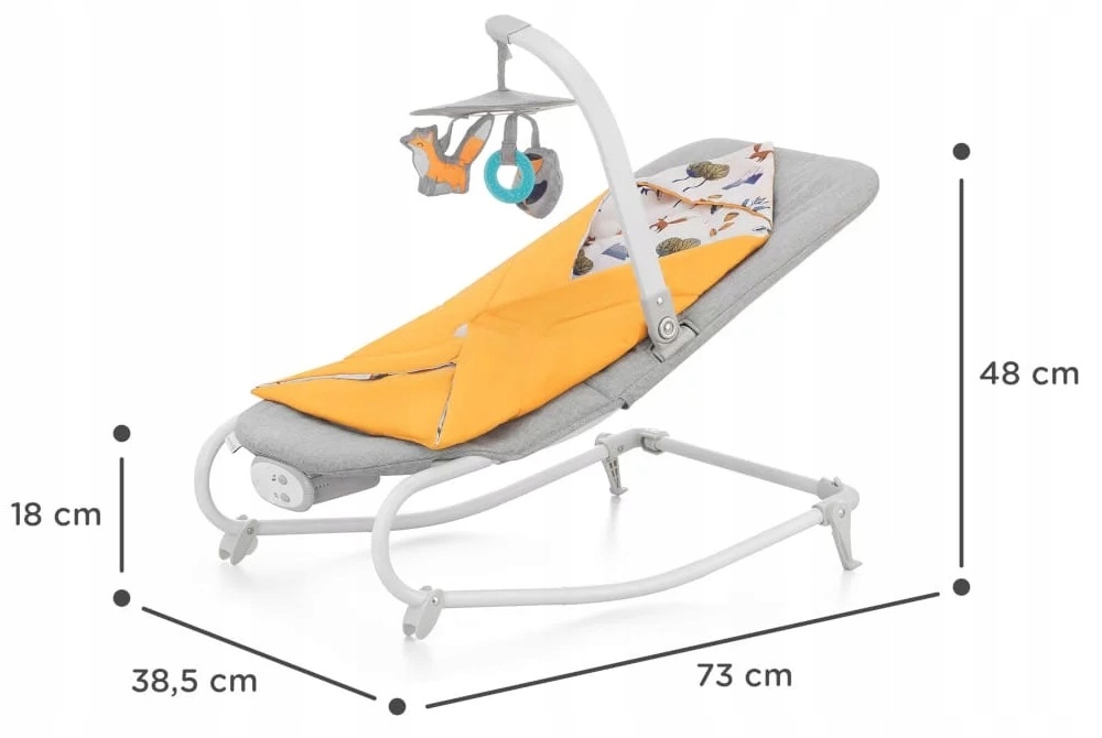 Leżaczek Kinderkraft FELIO 2 x 38,5 x 48 cm Waga dziecka 0 - 9 kg