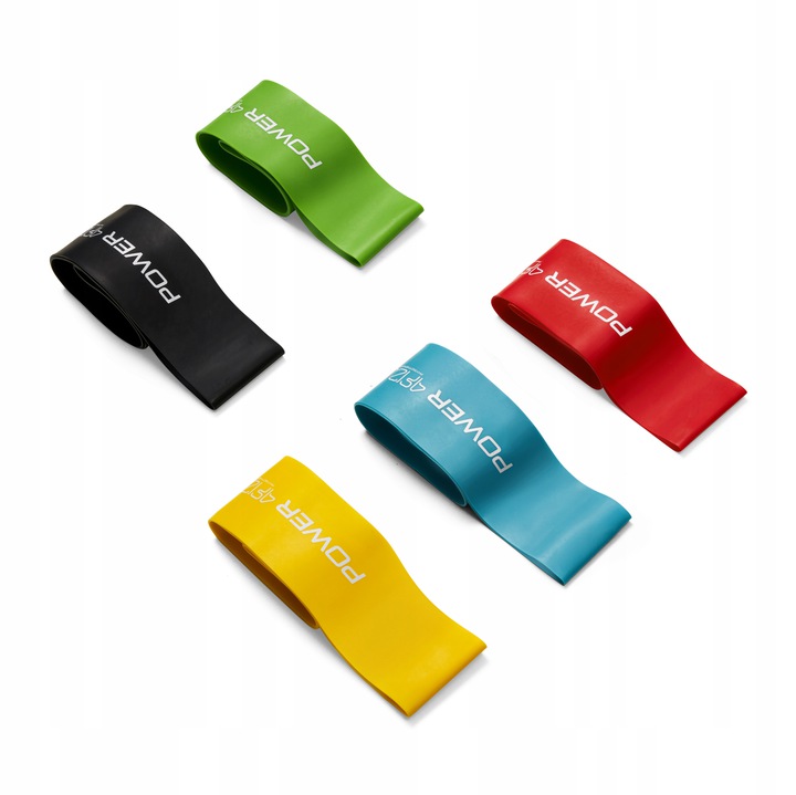 ZESTAW 5 GUM OPOROWYCH DO ĆWICZEŃ MINI BAND FITNES Marka 4FIZJO