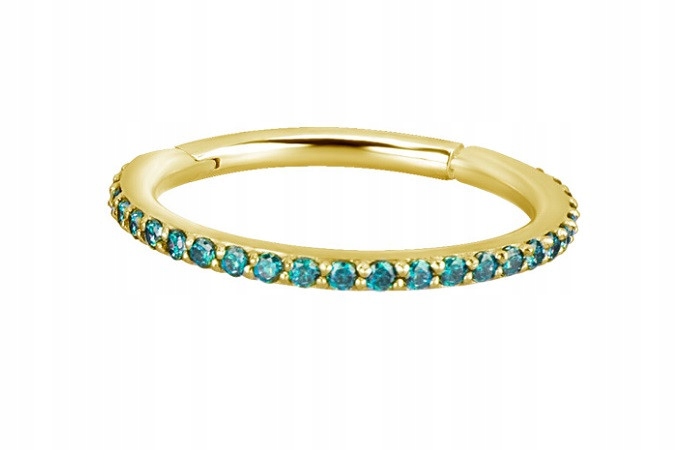 Náušnice kolečko clicker ozdobné Swarovski 1,2/12