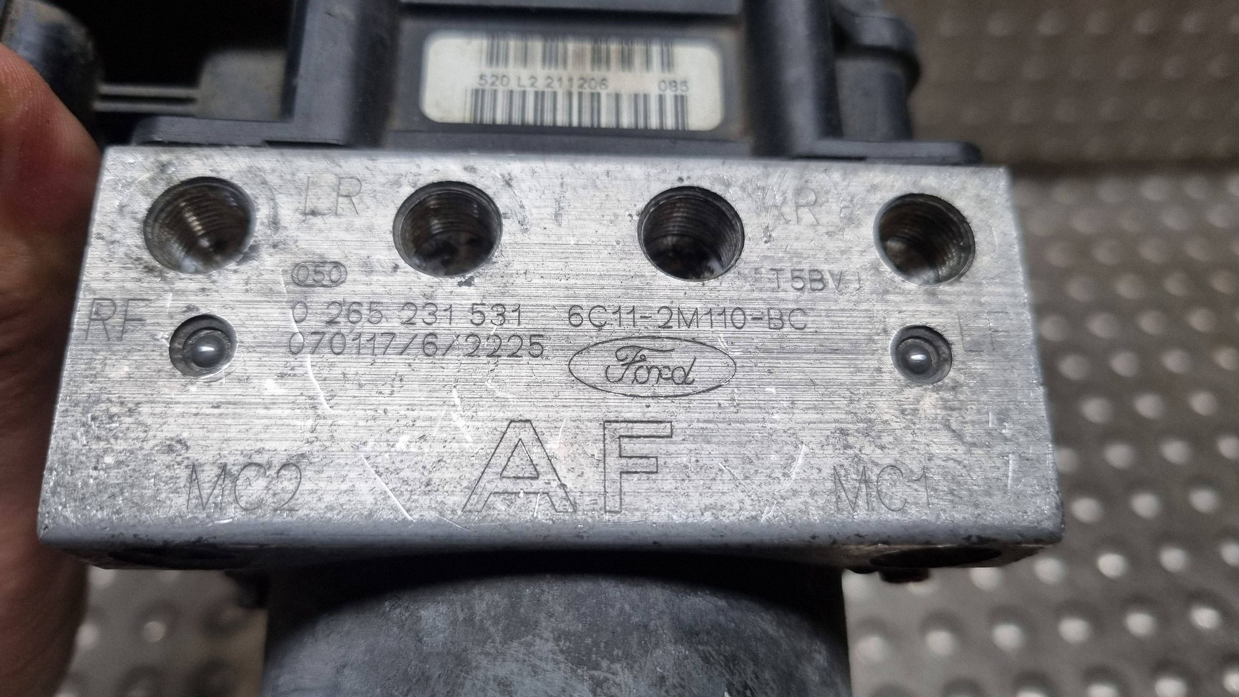 pump control unit ABS 0265231531 6C11-2M110-BC FORD TRANSIT MK7