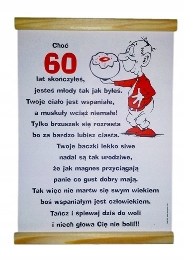 

Śmieszny Upominek na 60 dla Faceta Dyplom