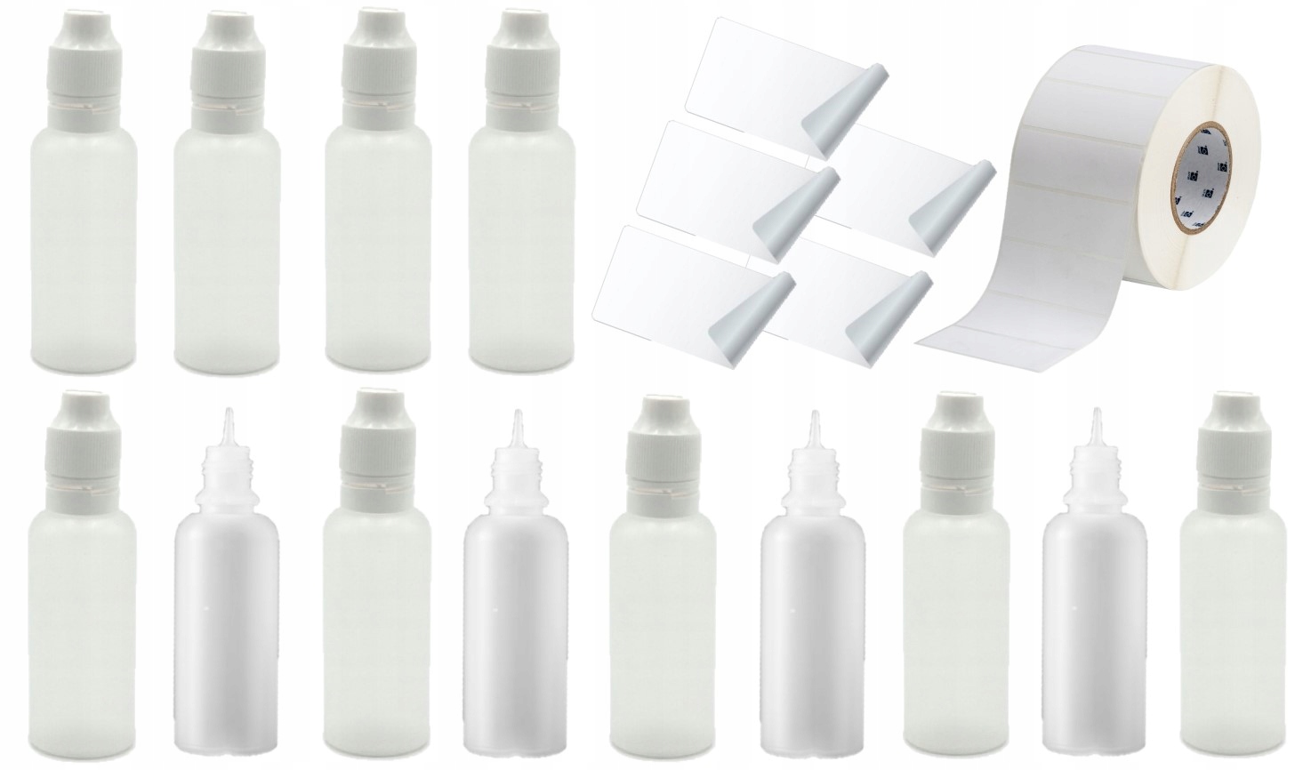 

Butelka Butelki Plastikowe 30ML 100SZT Etykiety