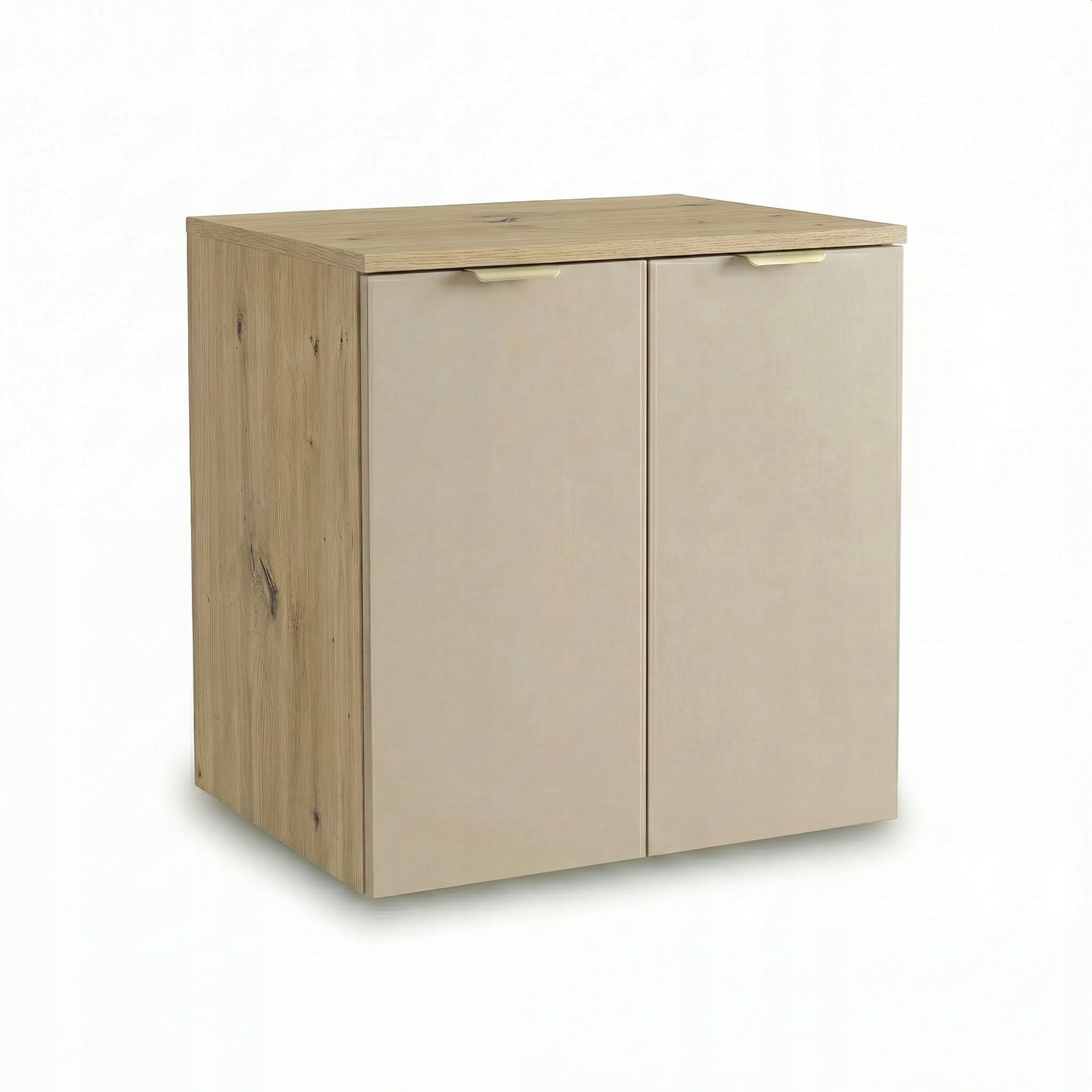 Koupelnová skříňka s hladkými dveřmi Kašmír/Dub artisan 60 cm Orio