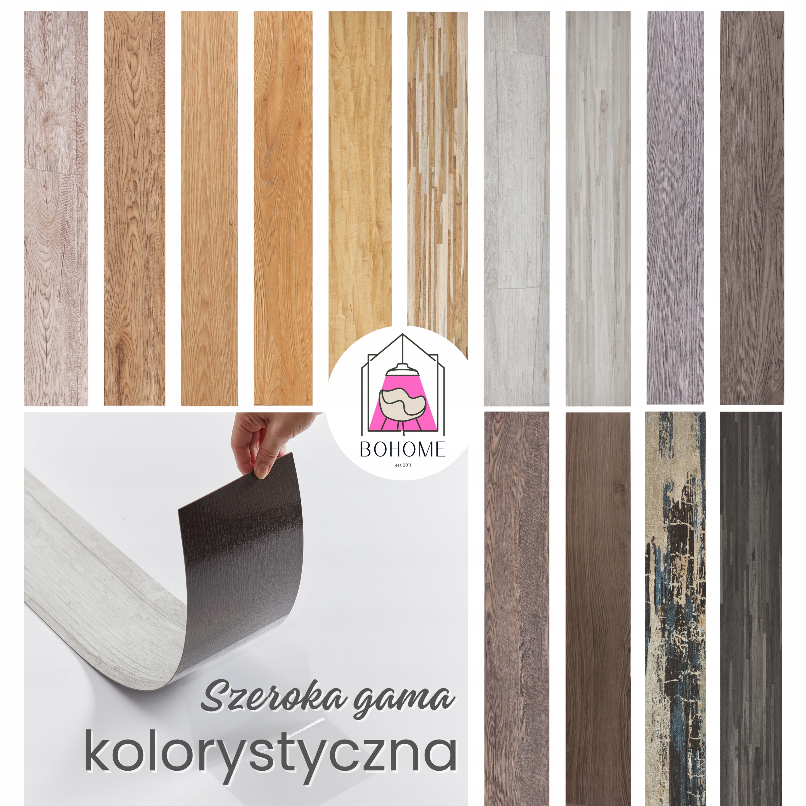 Panele Winylowe Samoprzylepne 5m² SŁONECZNY PARKIET Deski parkiet WODOODP* Kolor beżowy