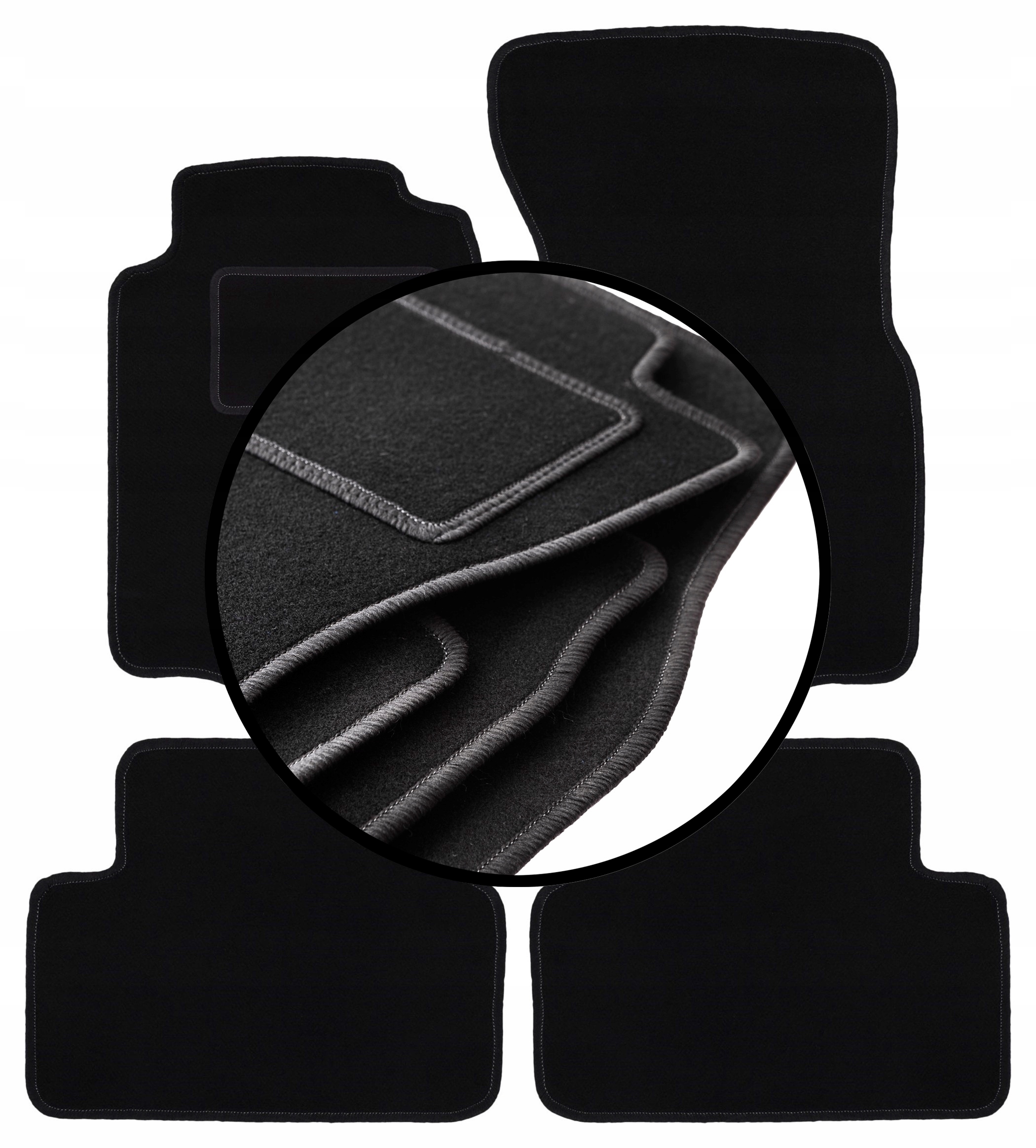 Velurové koberce komplet pro: Volvo 740 760 sedan, kombi (1984-1991)