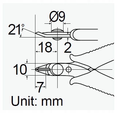 Obcinaczki przewodów 1PK-211 120 mm Model 1PK-211