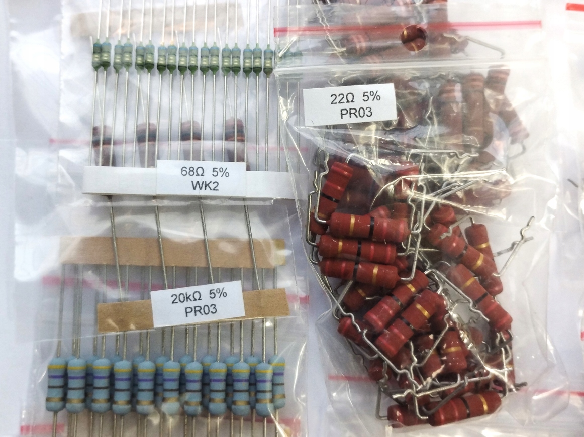 [500szt] Zestaw Rezystorów Matal Oxide 1W-3W od 0.33R- do 150k 22 typy Producent Inna