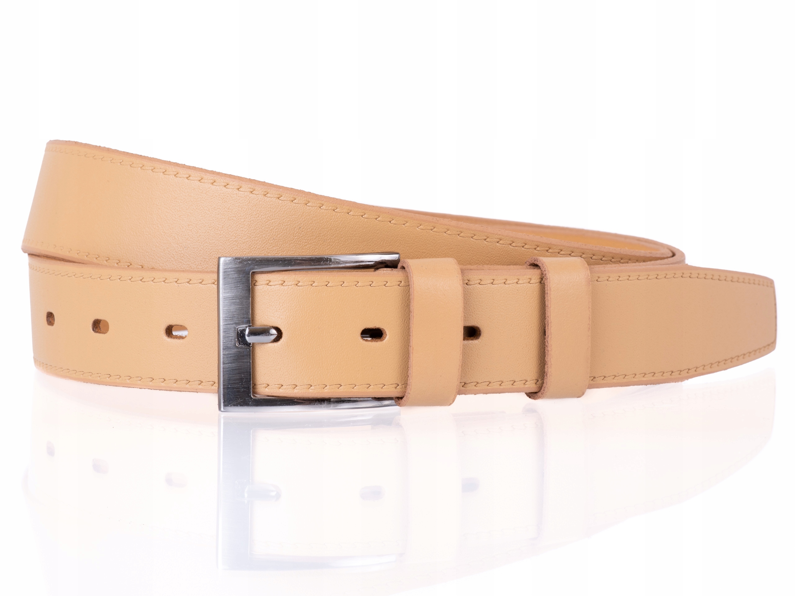 

Pasek do spodni 100% Skórzany J. Beżowy r. 95cm