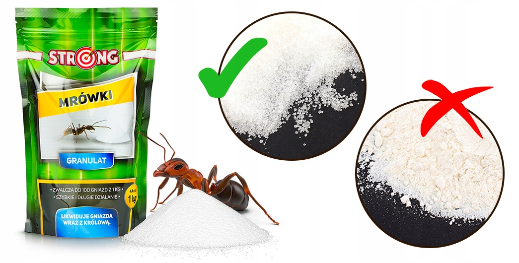 SKUTECZNY ŚRODEK PREPARAT TRUTKA NA MRÓWKI PROSZEK NA MRÓWKI STRONG 2x1 KG Producent Strong