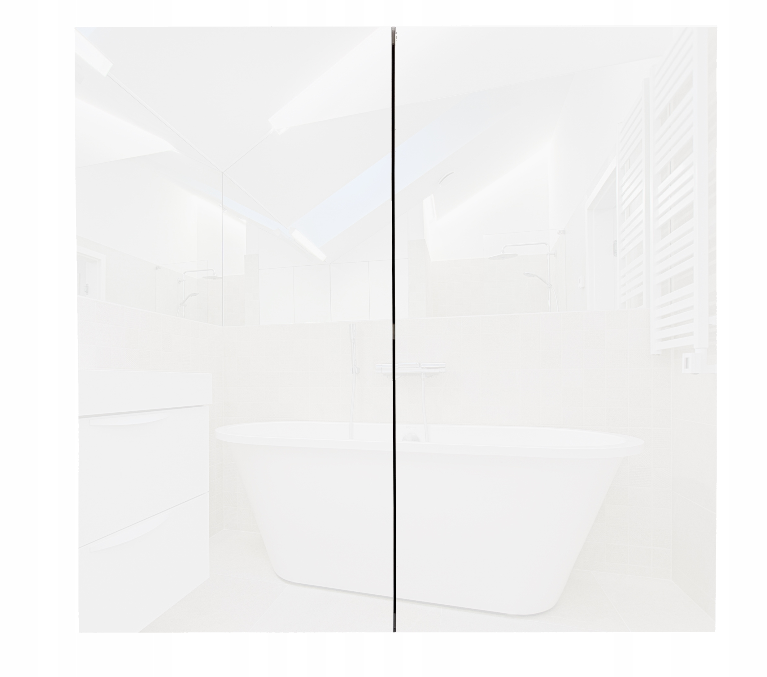 WISZĄCA SZAFKA ŁAZIENKOWA 70 CM BIAŁA BIAŁY POŁYSK