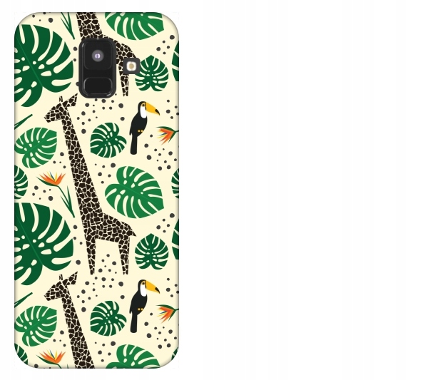 

Etui pokrowiec Samsung Galaxy A6 2018 Żyrafy tukan