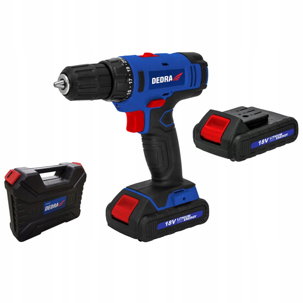 Wiertarko-wkrętarka 18V,2X1,5Ah Li-ion,1h,DED7880