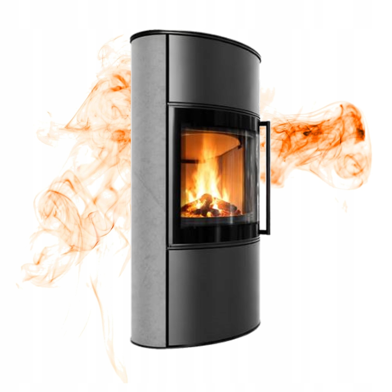 Kamna Vysoká 7 kW ozdobná akumulační keramika Gray Satin