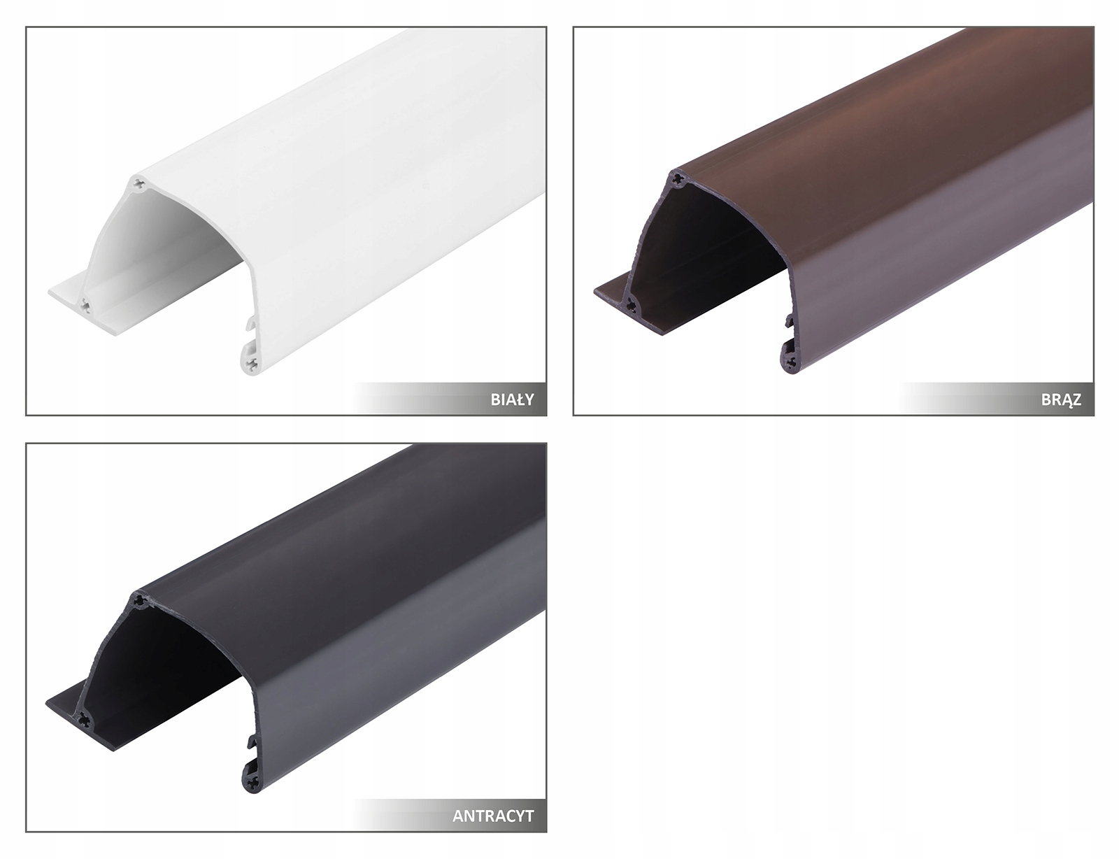 ROLETY DZIEŃ NOC W BIAŁEJ KASECIE PCV Z PROWADNICAMI NA WYMIAR KOLORY RENA Typ montażu bezinwazyjny w kasecie