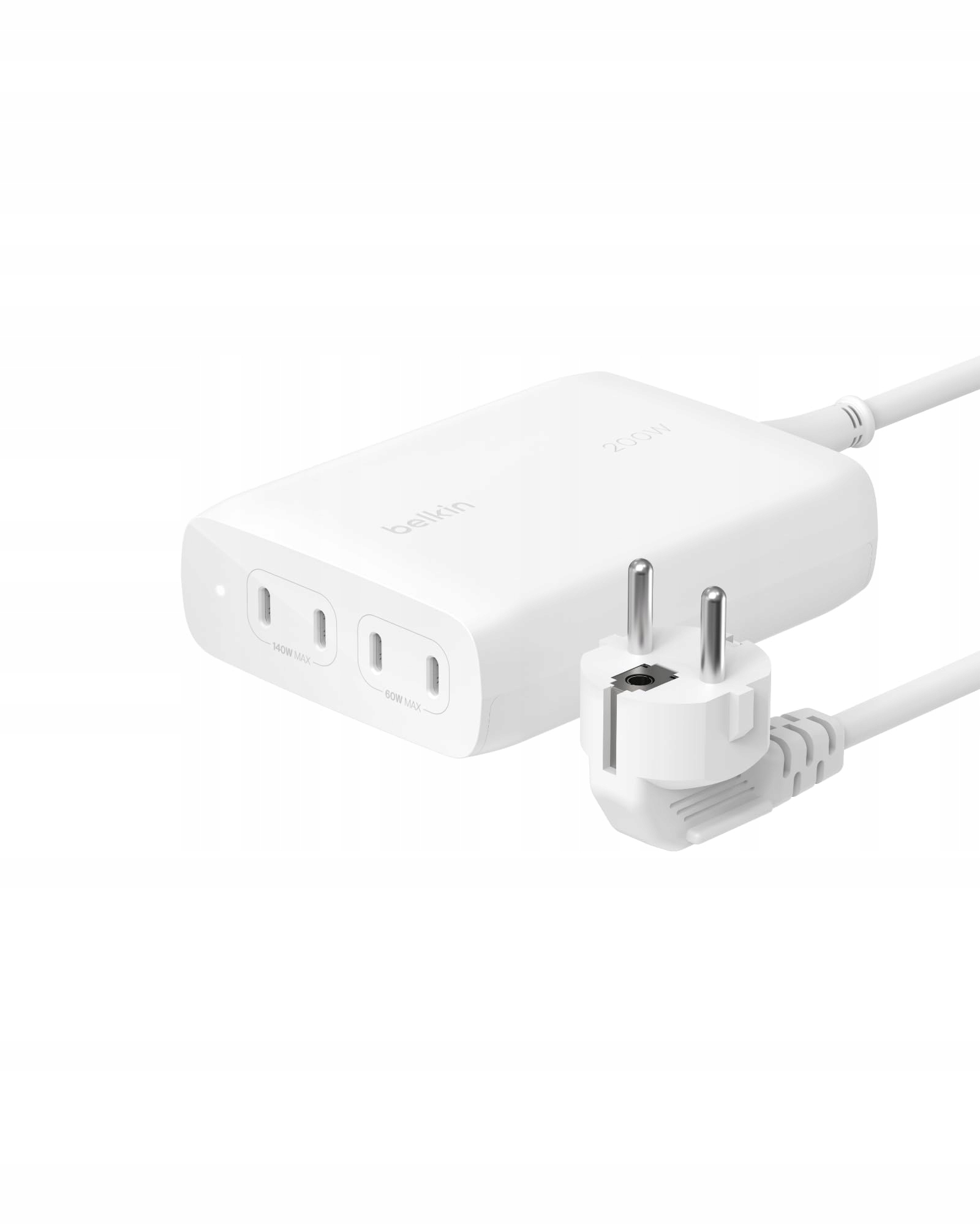 BELKIN BoostCharge Pro 4-Portowy Ładowarka USB-C GaN 200W Szybkie Ładowanie