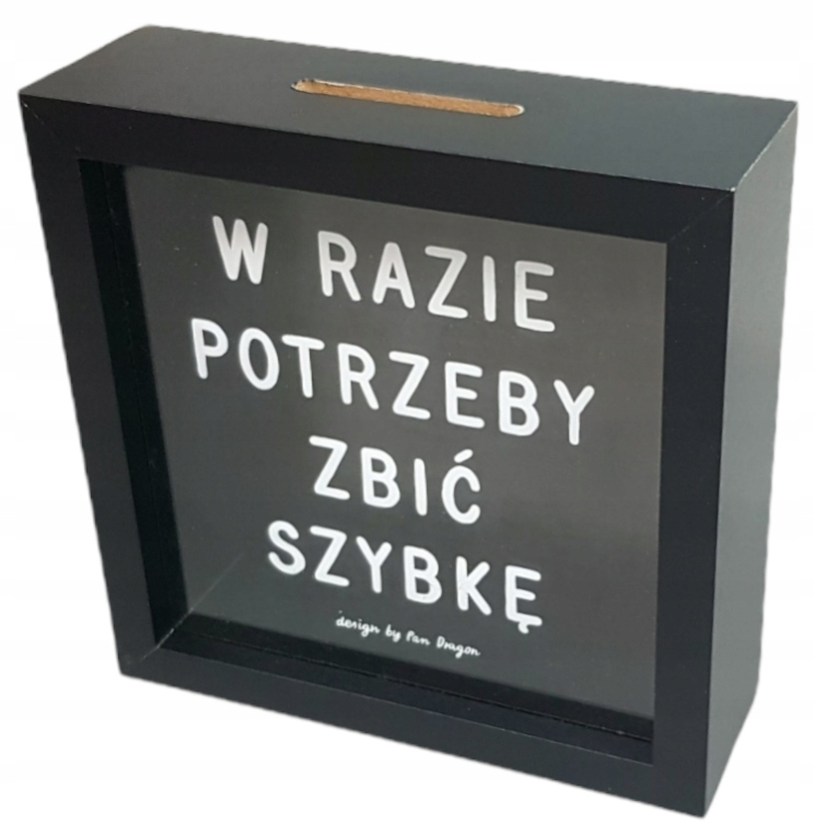 

Skarbonka Zbić Szybkę Ramka Urodziny