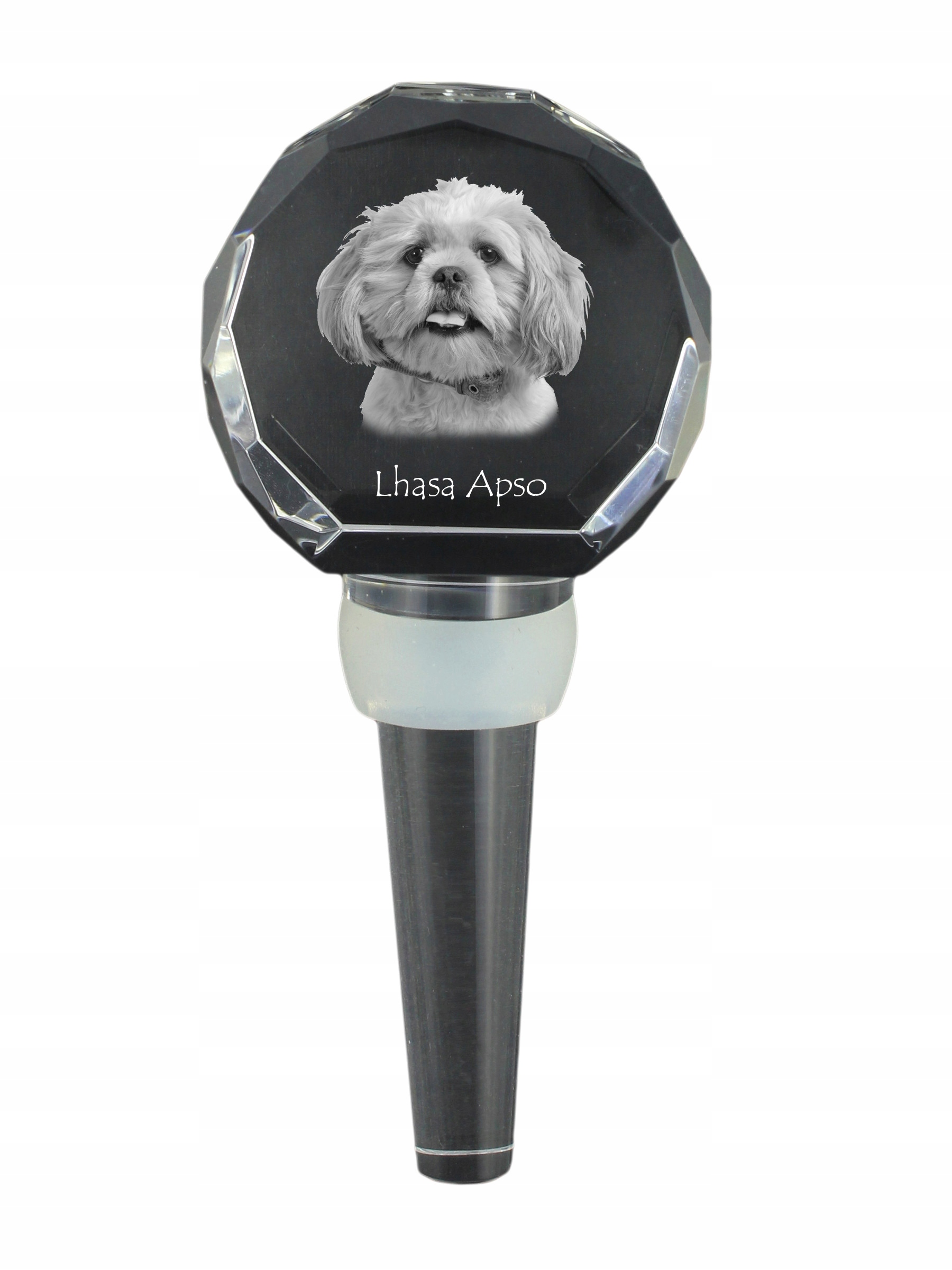Lhasa Apso zátka na láhev s fotografií, personalizovaná zátka na víno