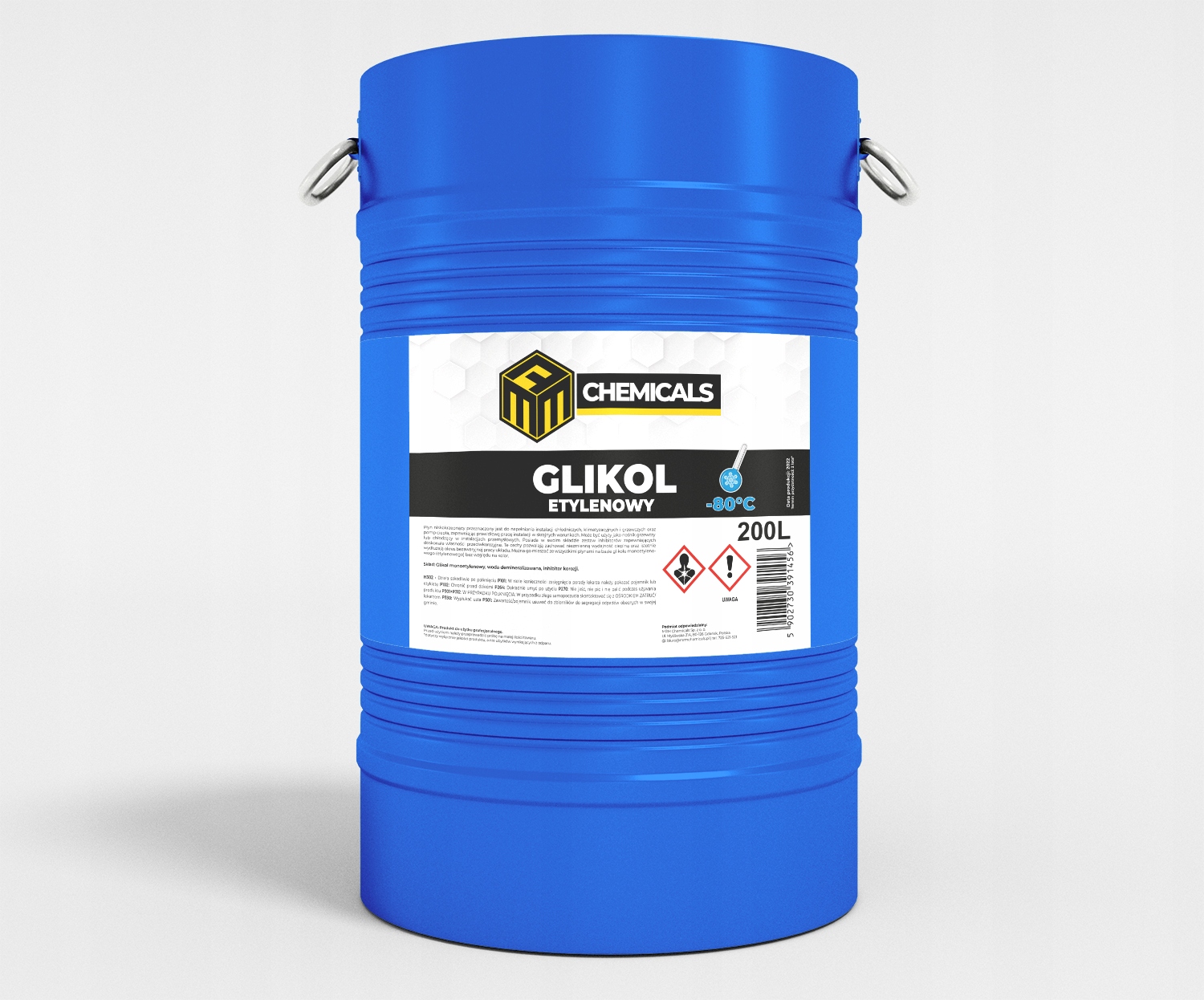 KONCENTRAT GLIKOL ETYLENOWY solarny -80°C 200L