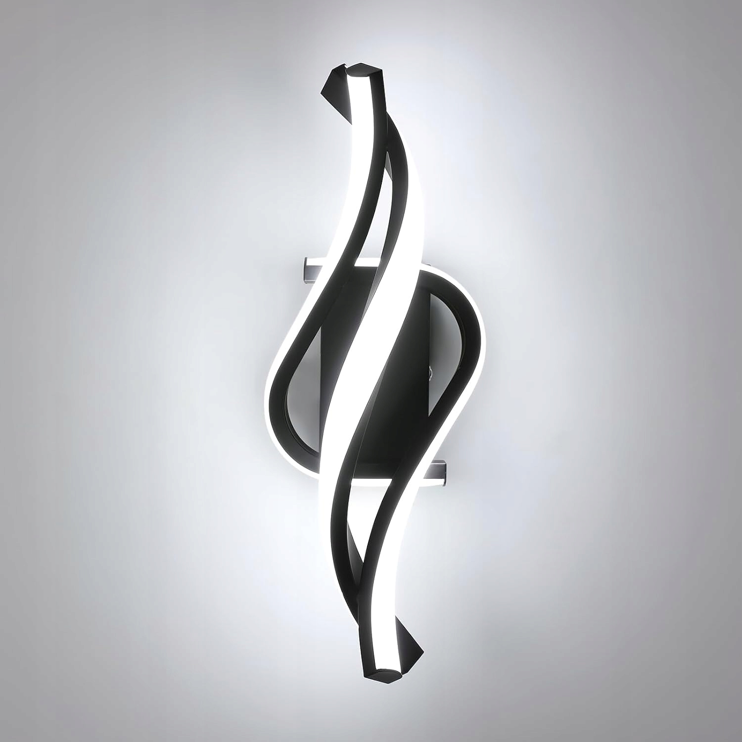 Lampa Scienna Czarna Kinkiet Led 6000K Kreatywna Nowoczesna Do Salonu 22W