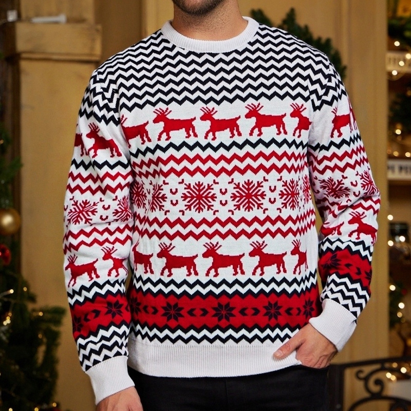 SWETER ŚWIĄTECZNY CIEPŁY DAMSKI RÓŻNE MODELE ZIMA Wzór dominujący norweski