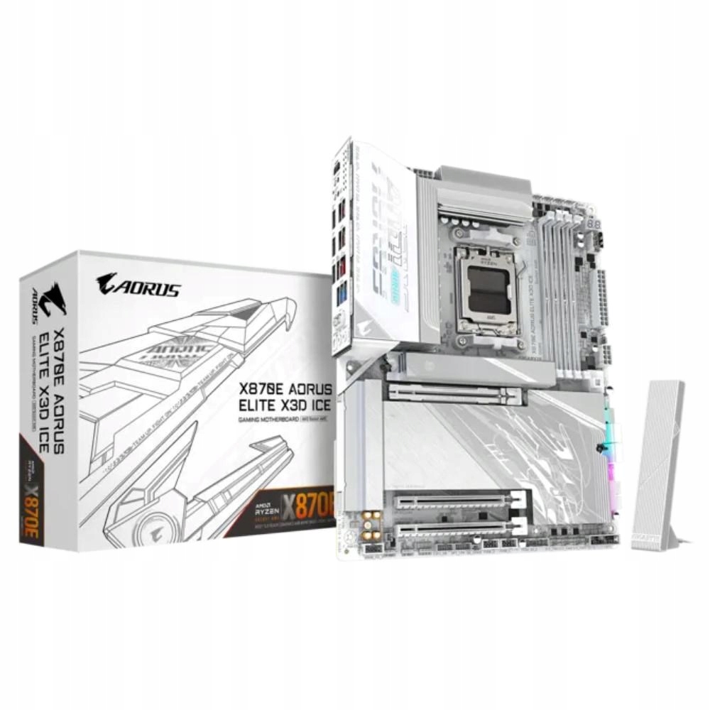 Gigabyte Mb Sc AM5 X870E A Pro X Ice, Amd X870E, 4xDDR5, 2x Usb-c, …