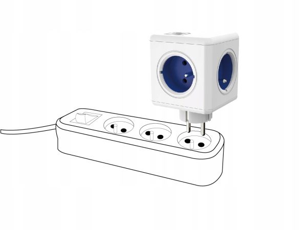 Listwa kostka zasilająca PowerCube 4 gniazda 2xUSB Model PowerCube Original USB