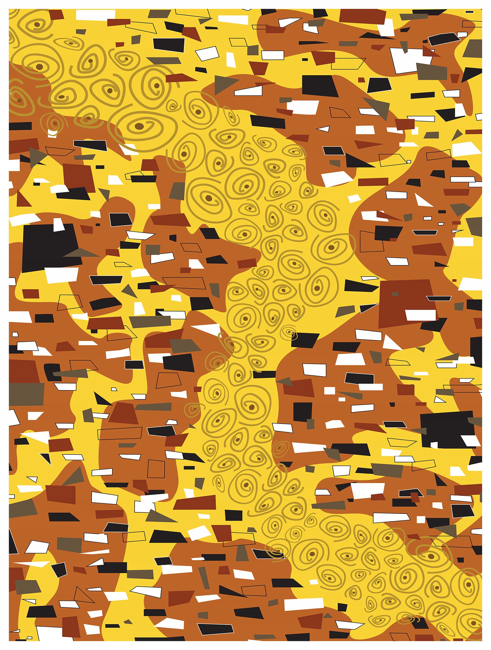 Fototapeta Zlaté abstrakce a geometrie žluté akcenty 206x275 lepidlo