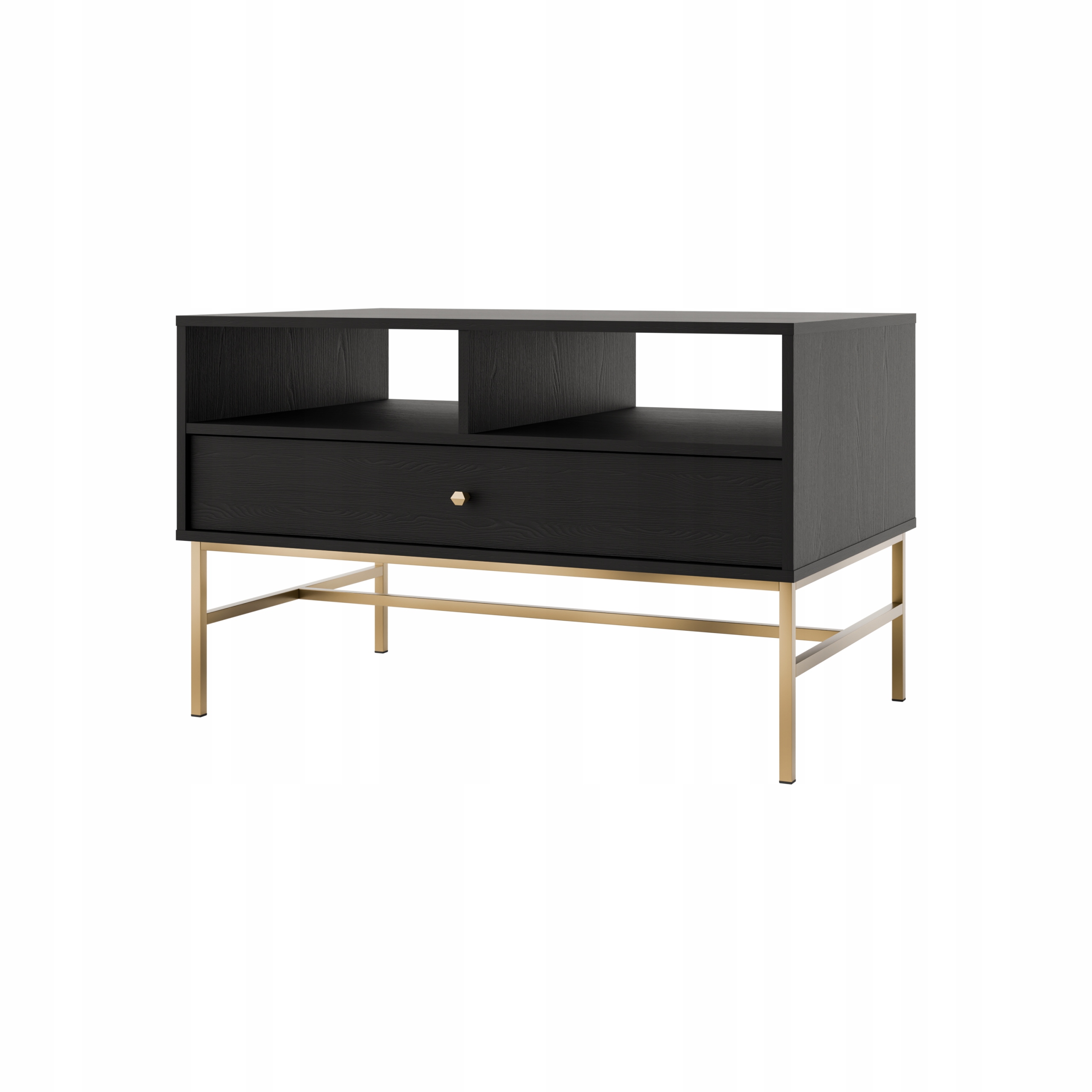 Kávový stolek s zásuvkou do obývacího pokoje Sakai 3 T201 Černý