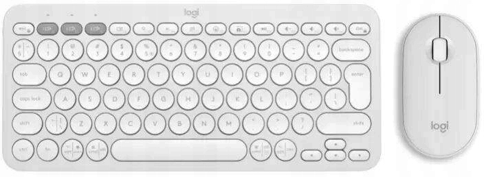 Logitech Pebble 2 combo tenká bezdrôtová klávesnica a myš, Us, biela