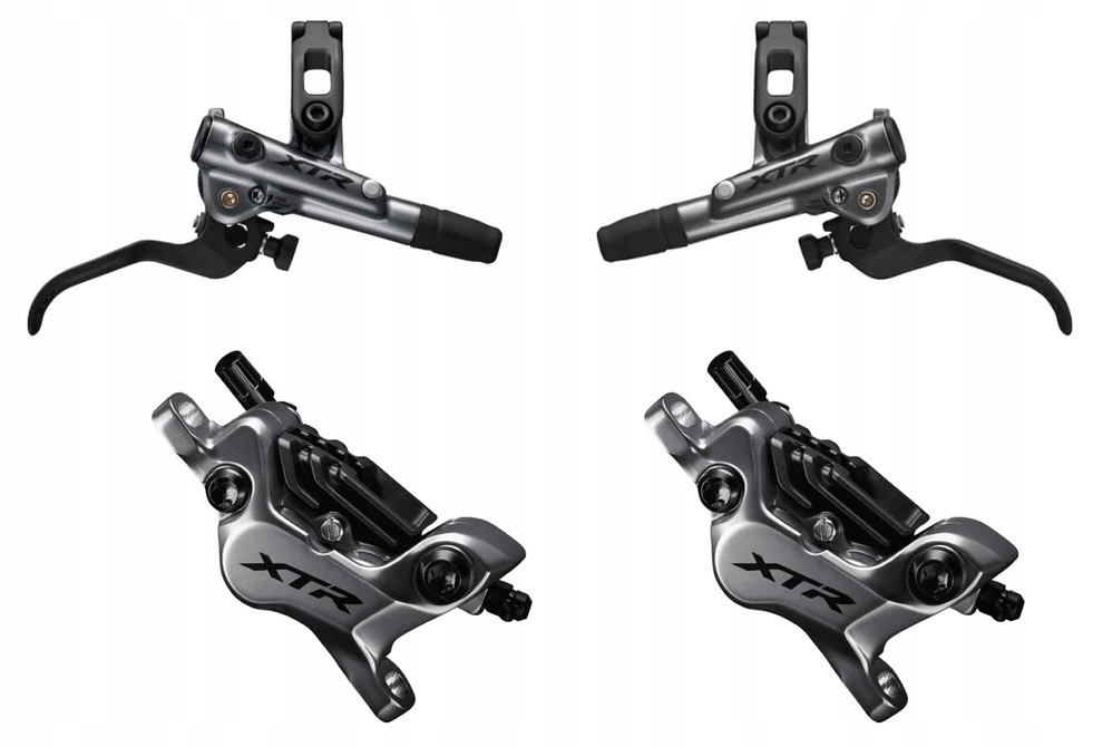 Hamulce hydrauliczne Shimano Xtr komplet BR-M9120 BL-M9120 przód tył 4 tłok