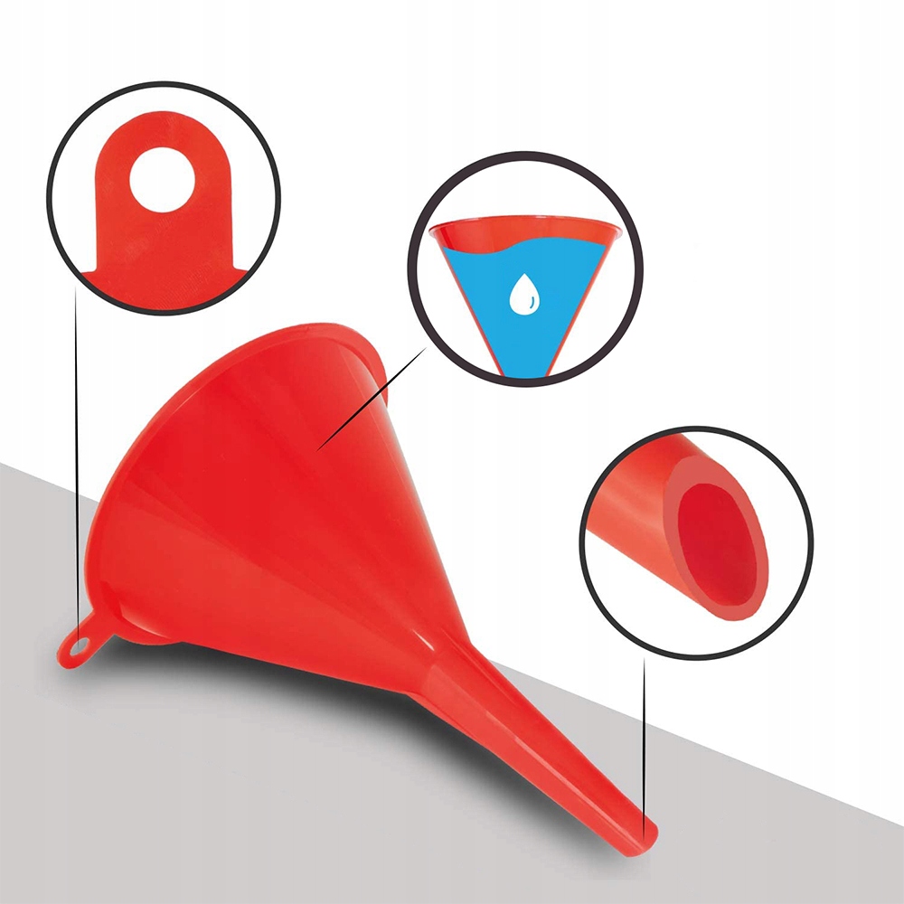 4x ZESTAW LEJKÓW SAMOCHODOWYCH UNIWERSALNE PLASTIKOWE DO PALIWA PŁYNU AUTA EAN (GTIN) 5903933517919