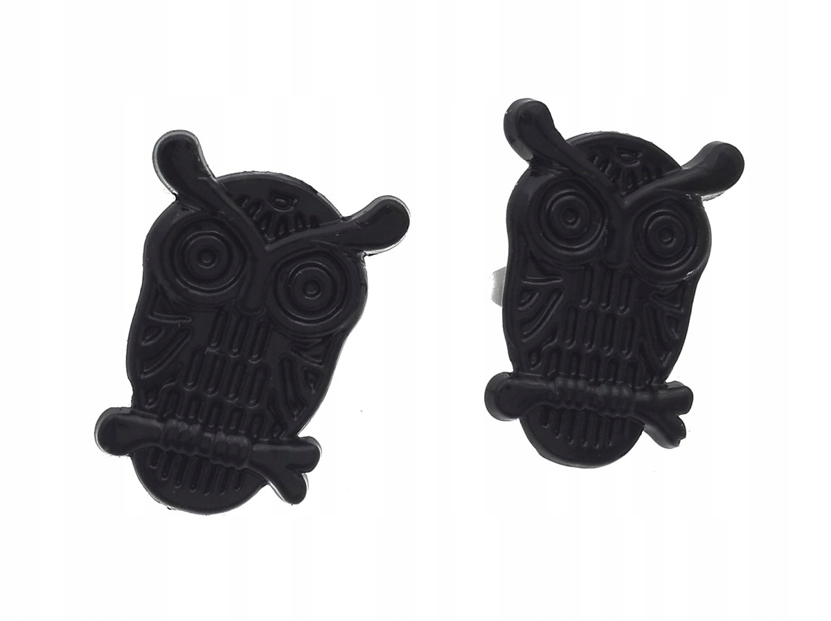 

Kolczyki sowy owl czarne
