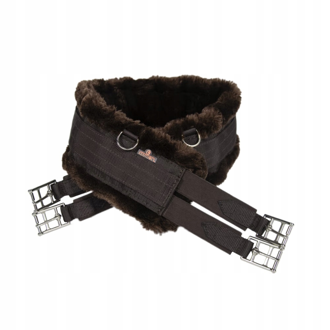 Popręg z futrem Kentucky Sheepskin Girth Czarny 140 Czarne futro