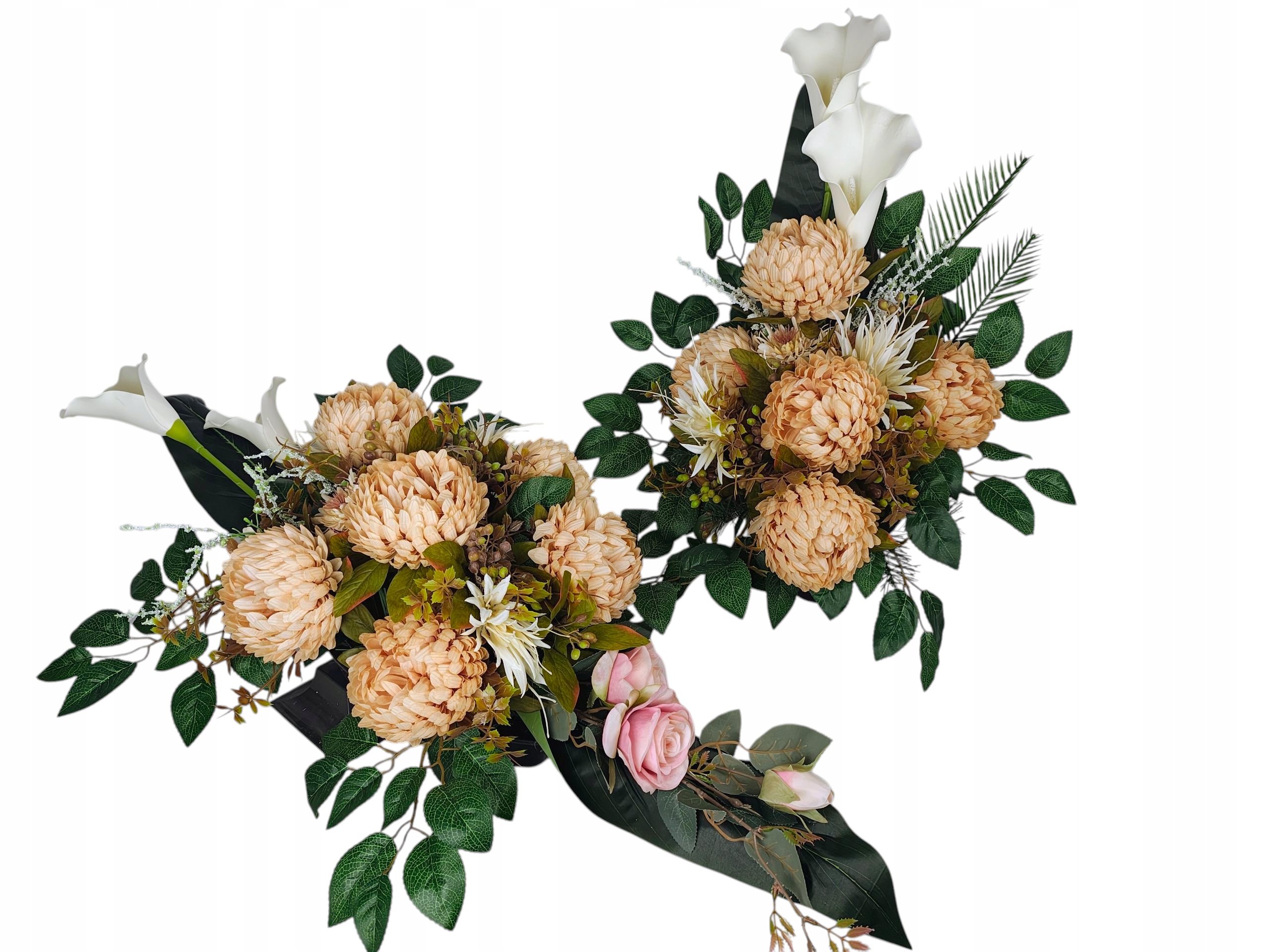 Dekorace na hrob, kompozice sada na hřbitov, pomník