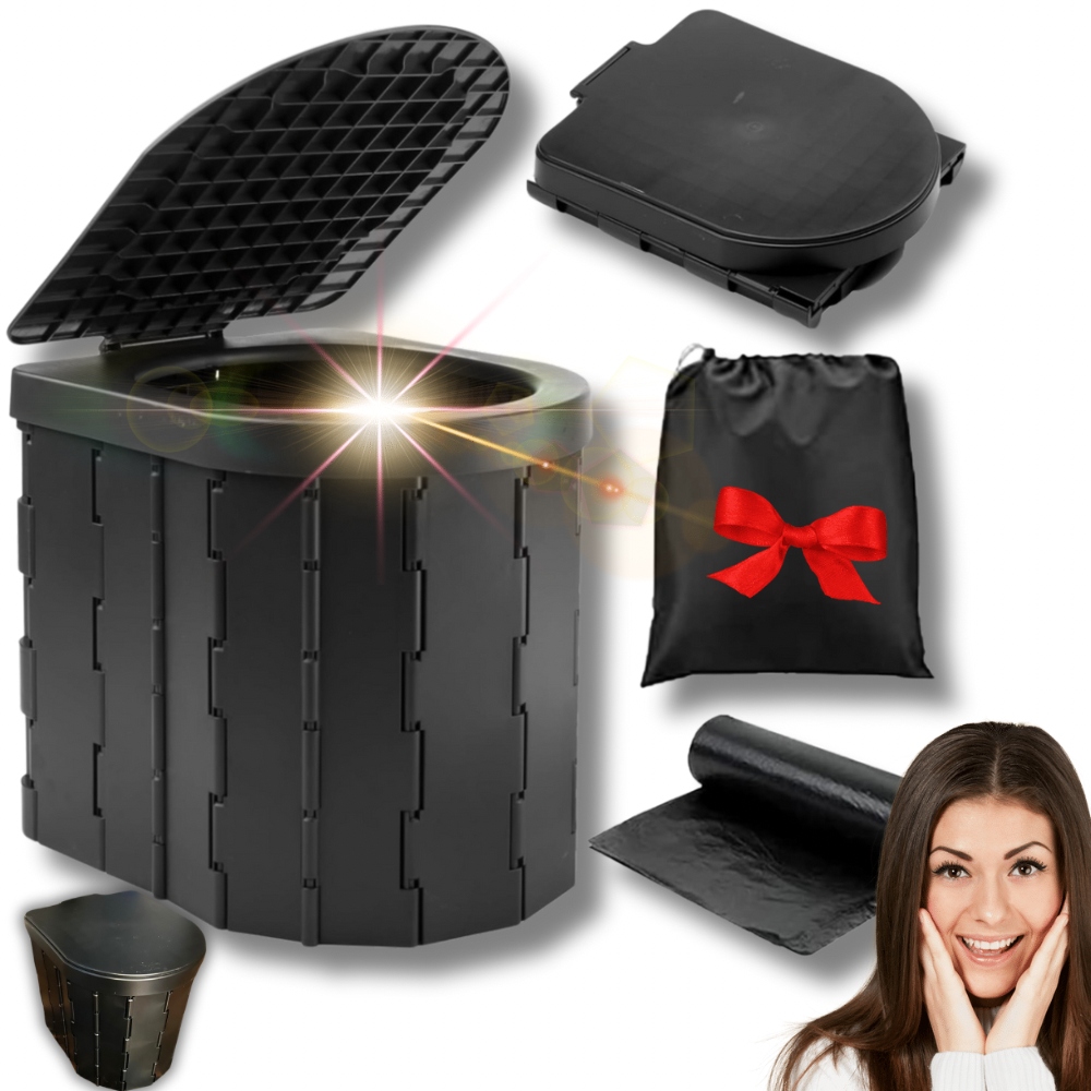 Přenosná Turistická Skládací Toaleta Pro Kempování, Cestovní Wc Kbelík!