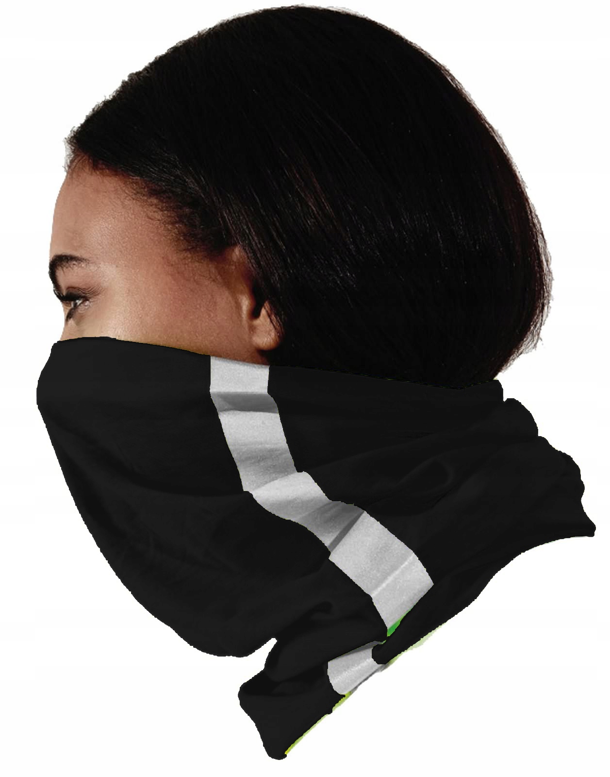 

Czarna Chusta Wielofunkcyjna Z Odblaskiem Ochronna