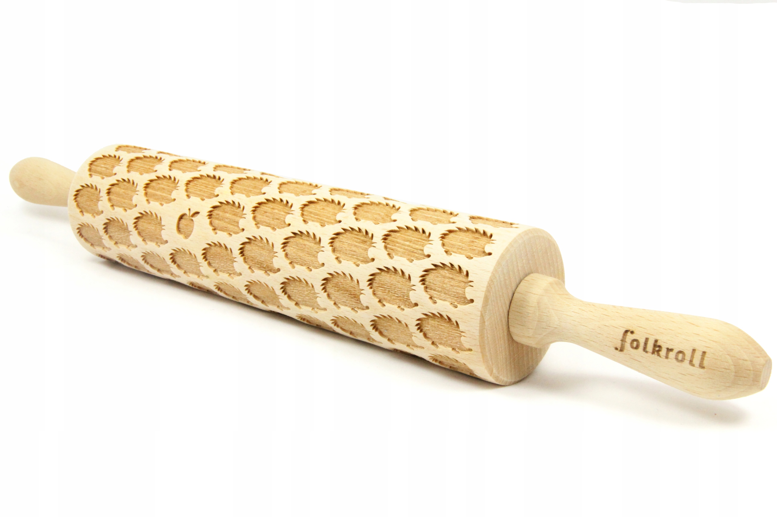 Wałek grawerowany wzór JEŻE, duży Marka Folkroll