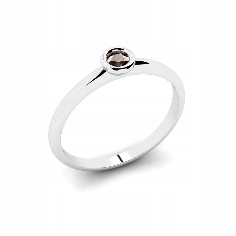 

Pierścionek Z Białego Złota Z Kwarcem 0,10CT