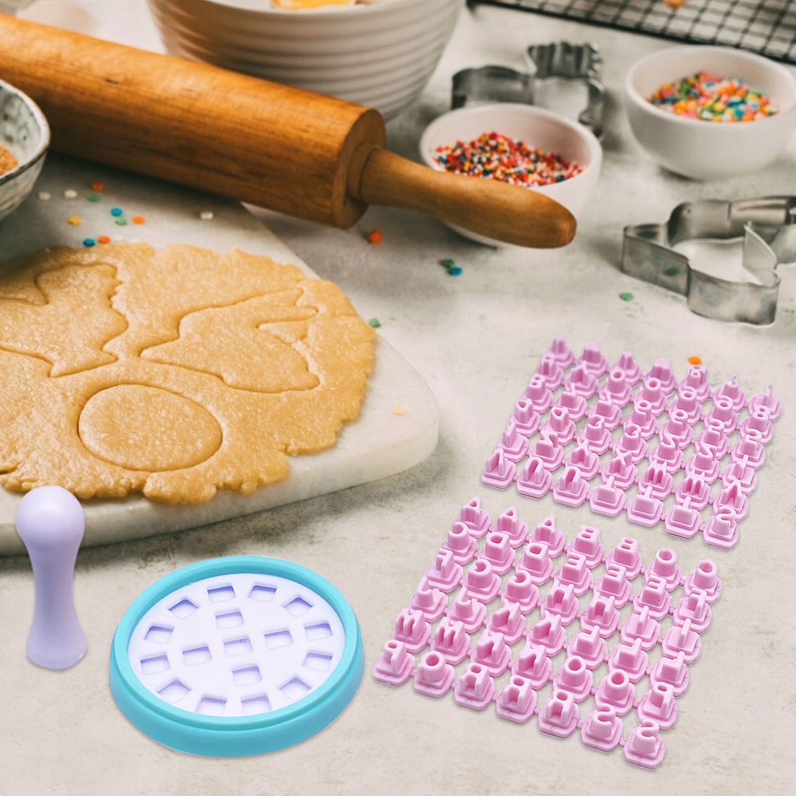 STEMPEL do ciastek ciasteczek Litery Cyfry Alfabet EAN (GTIN) 24554466