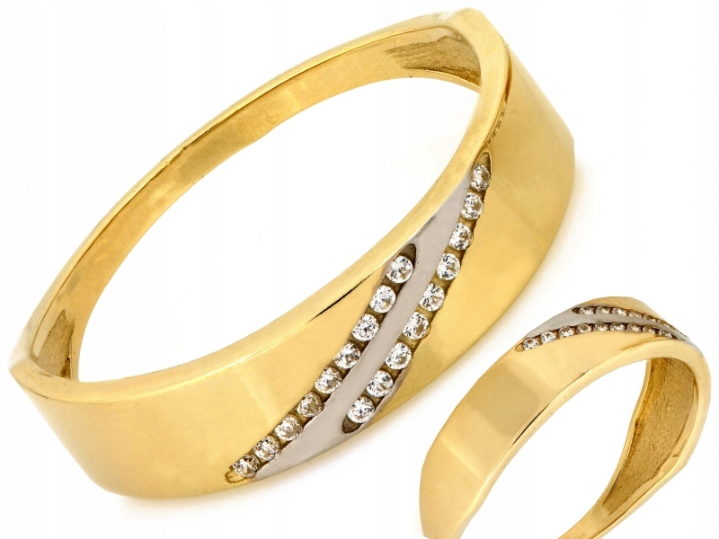 Prstýnek Eternity 585 zlato 2.44g zirkony pro ženy velikost 22 módní