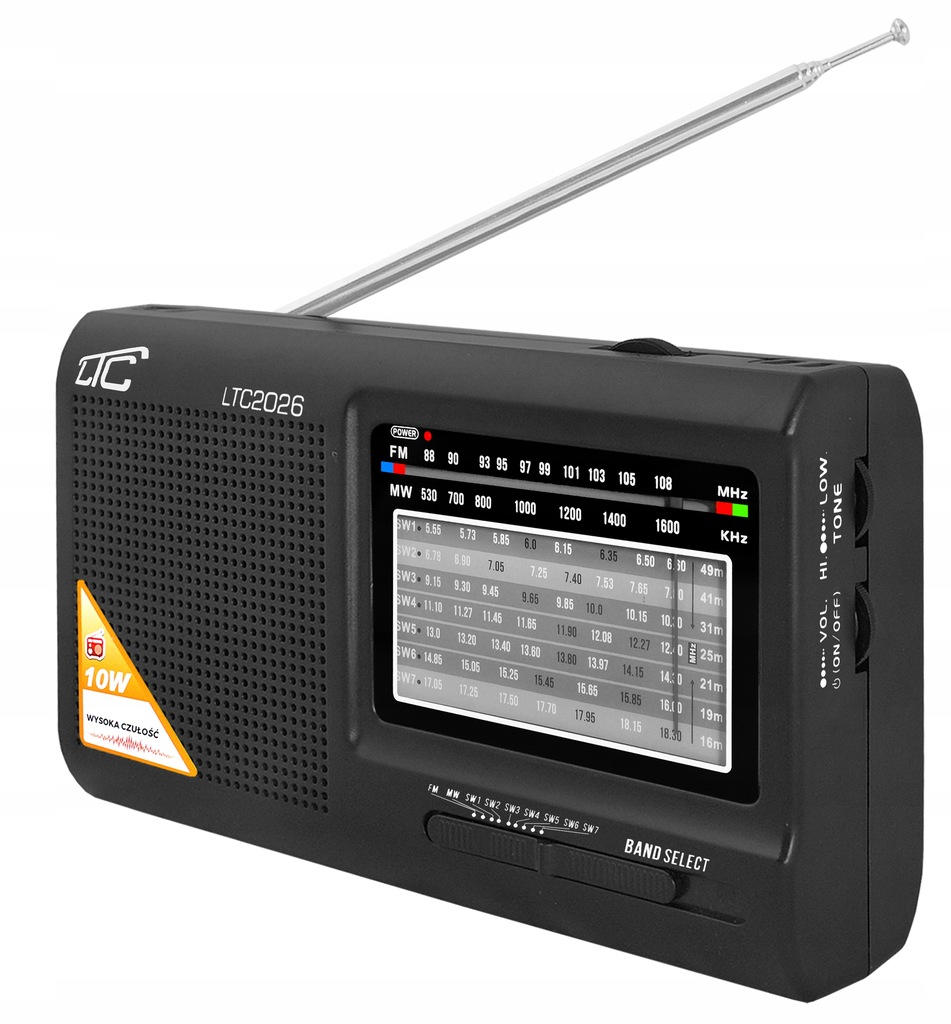 RADIO RETRO PRZENOŚNE NA BATERIE I AKUMULATOR FM "WILGA" Model LTC-2026 Wilga