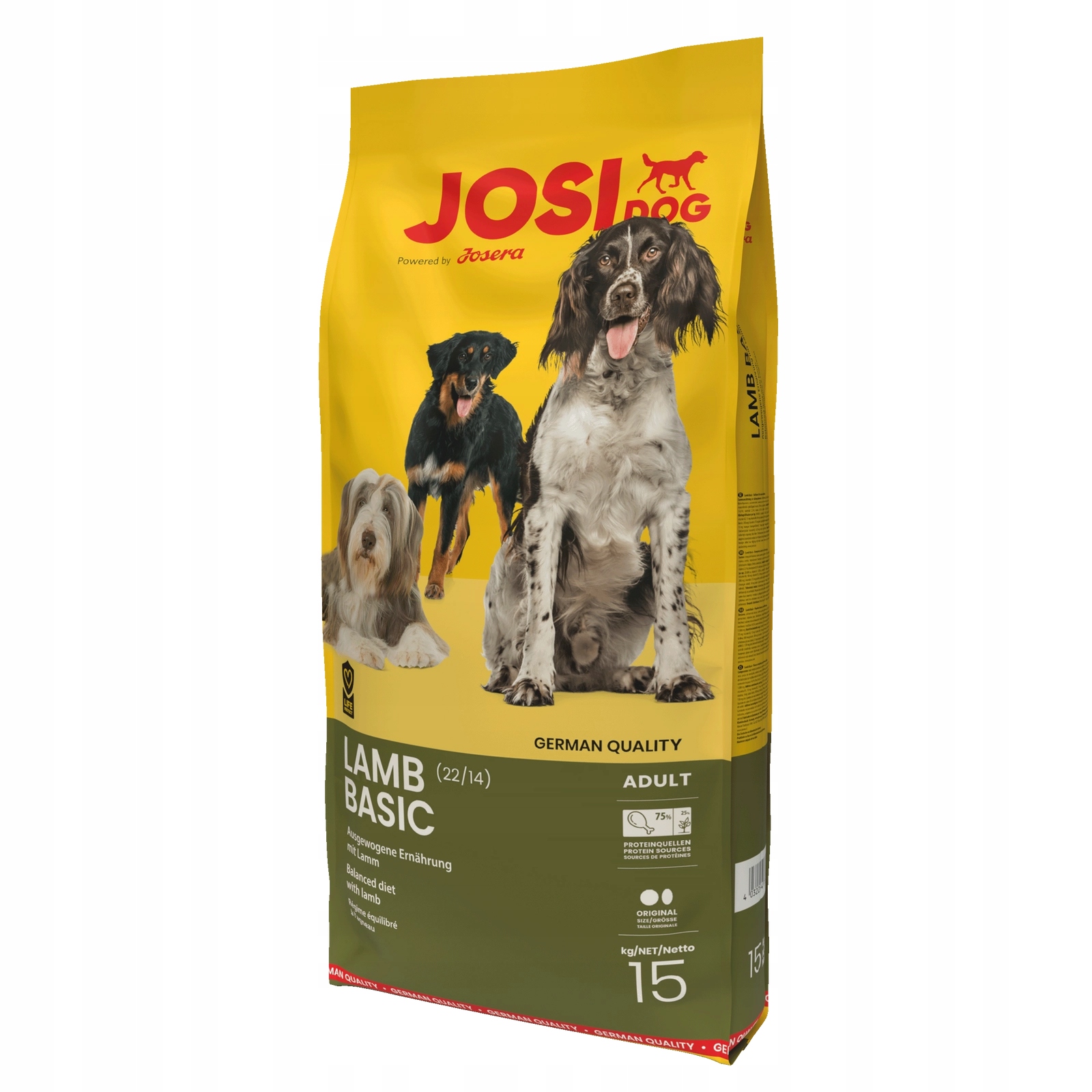 Levně Josera JosiDog Lamb Basic 15kg Krmivo pro psy s jehněčím masem