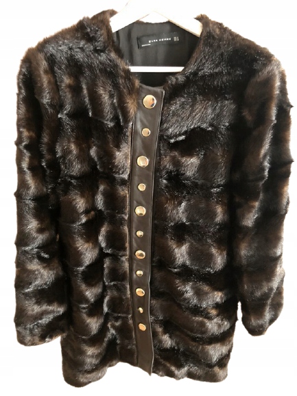 A915 ZARA FUTRO PŁASZCZ TRINNY WOODALL - L