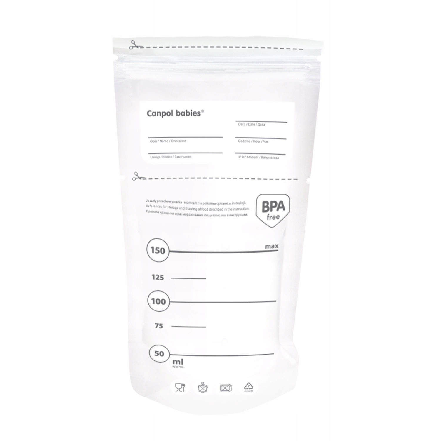 STERYLNE TOREBKI WORECZKI DO MROŻENIA POKARMU 150ml - 25 sztuk. Liczba sztuk w opakowaniu 20 szt.