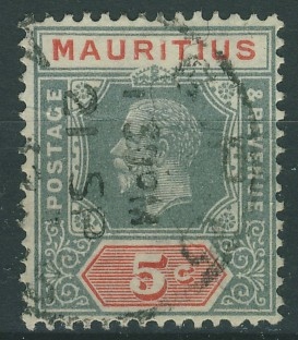 Mauritius 5 cents - King Georg V