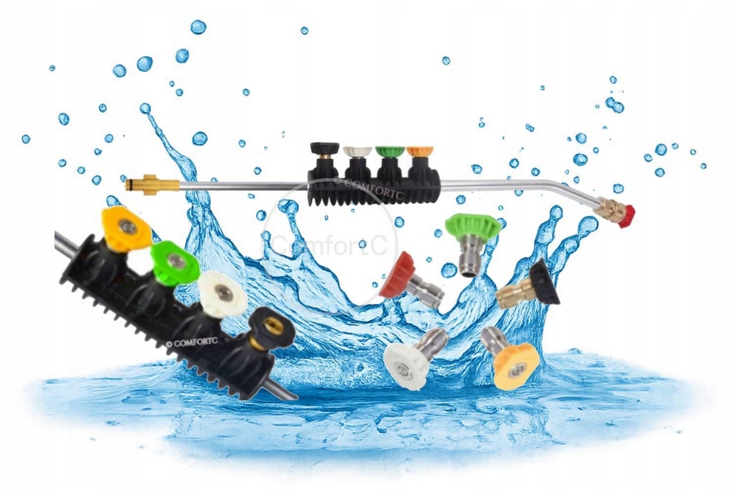 Lanca Stalco Metalowa 50CM Dysze Kolorowe Kątowe