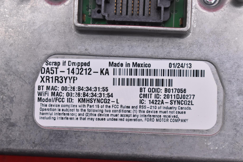 control unit module RADIA NAVI DJ5T-14F239-DA FORD C-MAX MK2 10-15