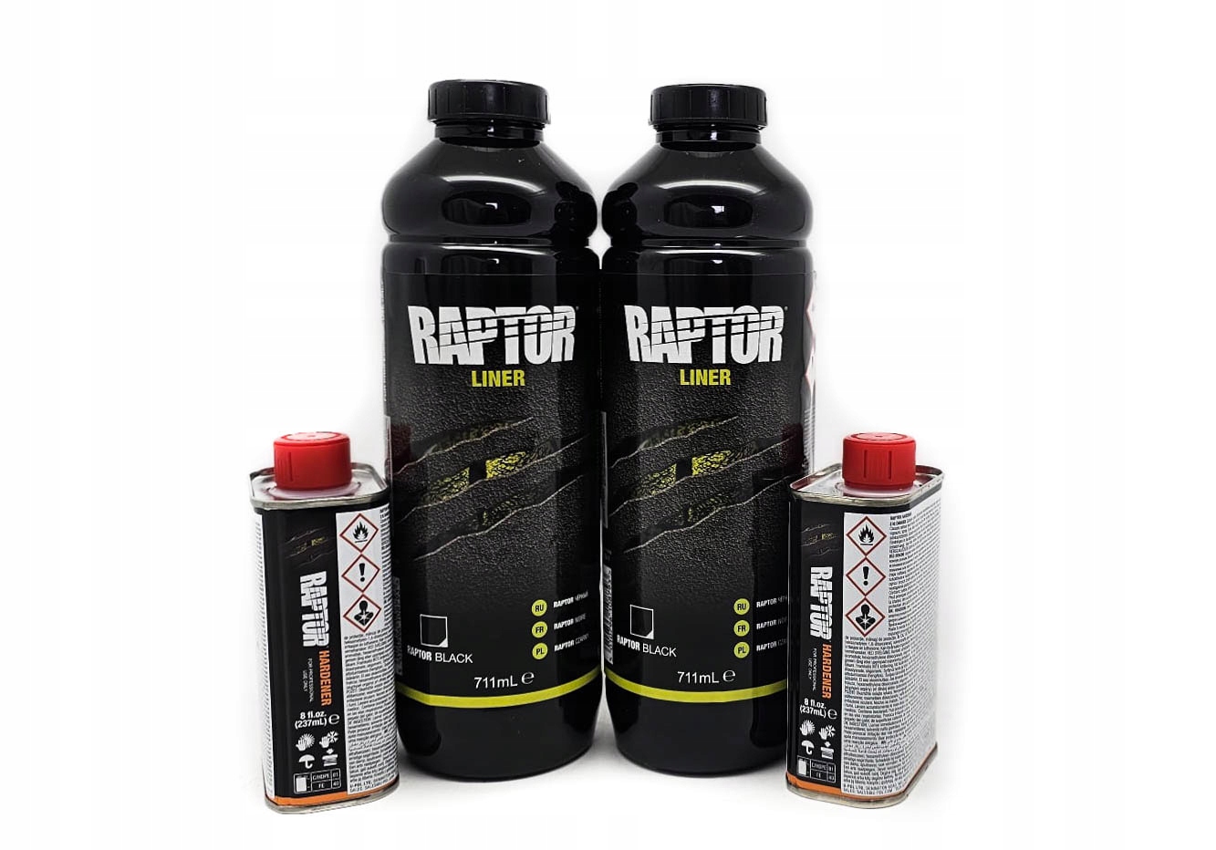 RAPTOR U-POL KOLOR CZARNY ŚRODEK OCHRONNY 2 KOMPLETY