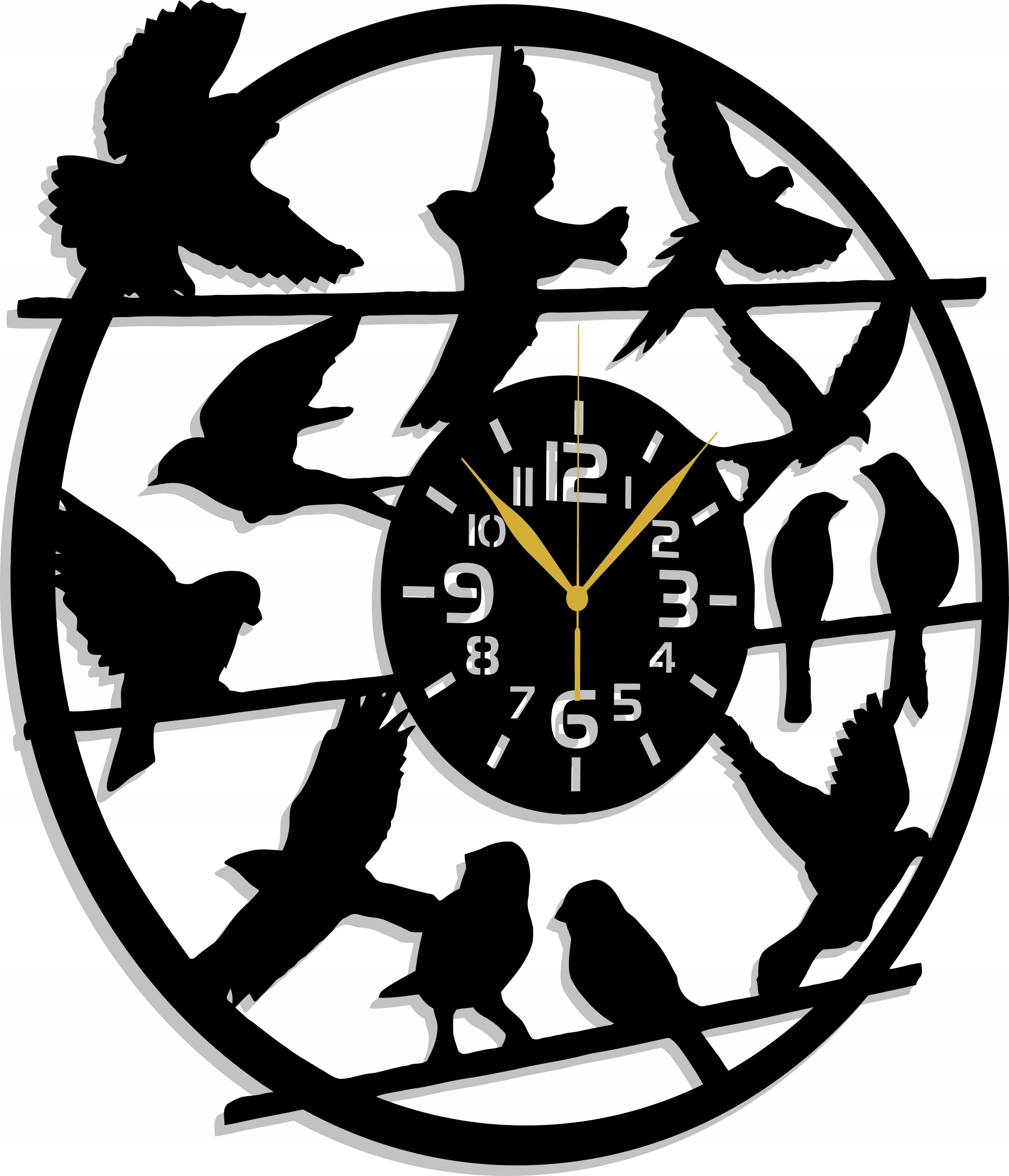 Hodiny Pro Fanouška Ptáků Holubáře Ptáci Dárek 50 CM 3D