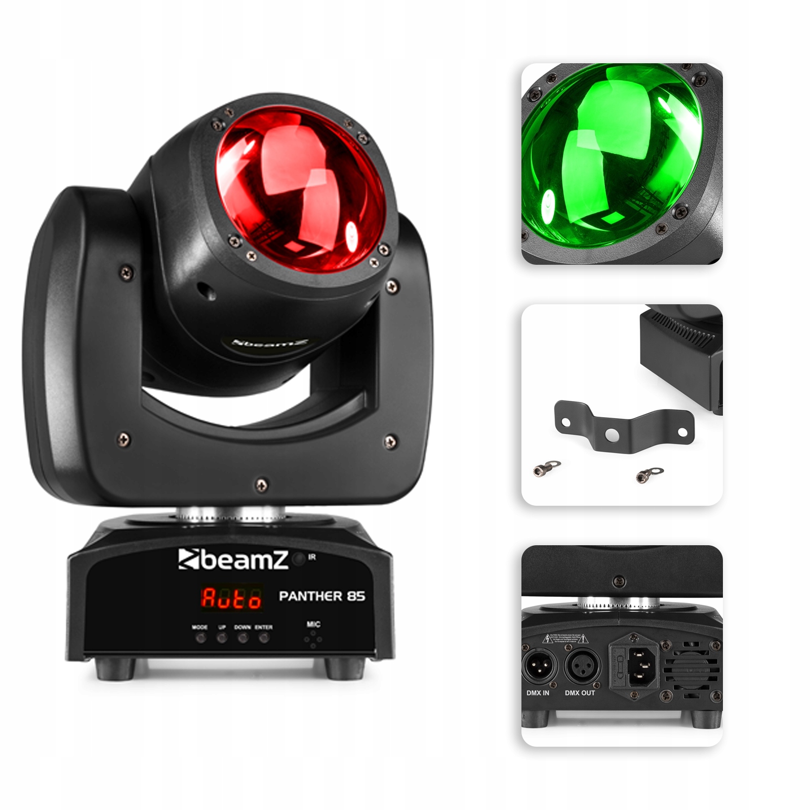 

Ruchoma głowa z mocną wiązką Led Rgbw DMX Beamz